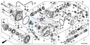 TRX420FPAC TRX420 ED drawing FRONT FINAL GEAR