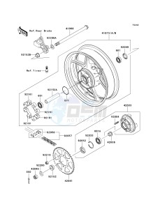 EX 650 A [NINJA 650R] (A6F-A8F) A8F drawing REAR WHEEL_CHAIN