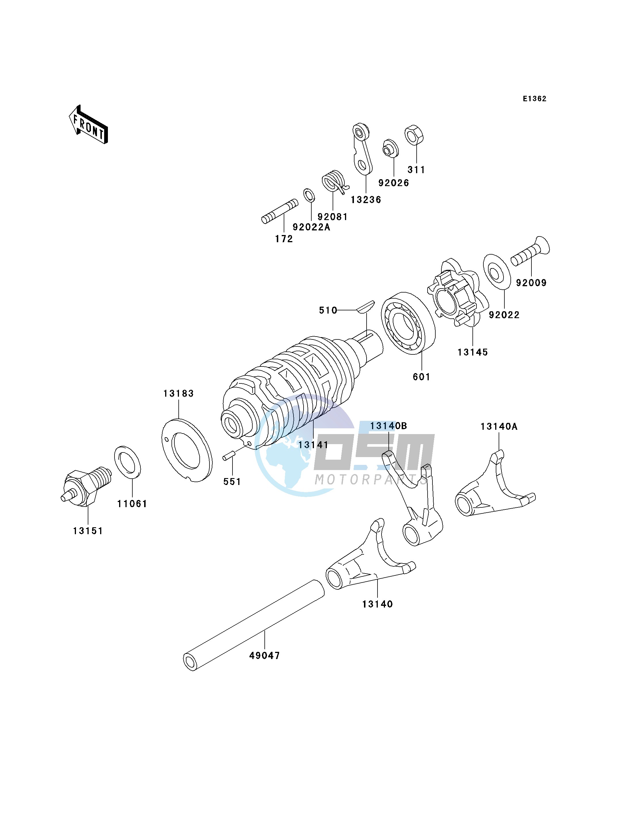 GEAR CHANGE DRUM_SHIFT FORK-- S- -