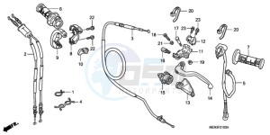 CRF450RA Australia - (U) drawing HANDLE LEVER/SWITCH/CABLE