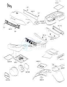 KZ 700 A (A1) drawing LABELS