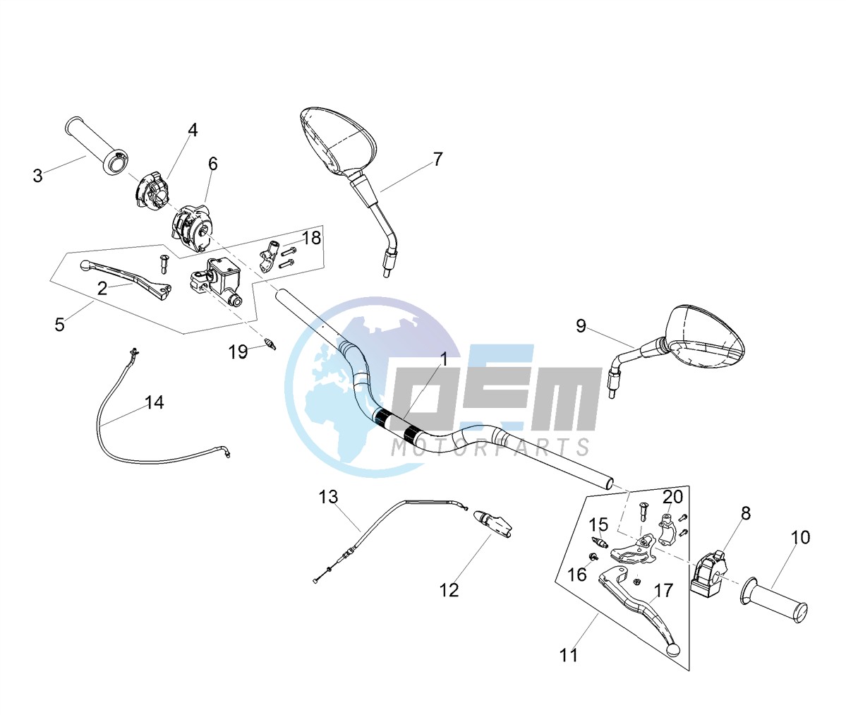 Handlevar and controls