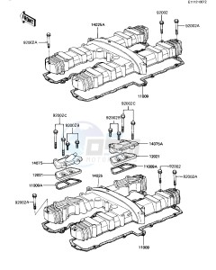 ZN 1100 B [LTD SHAFT] (B1-B2) [LTD SHAFT] drawing CYLINDER HEAD COVER