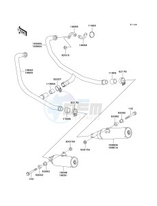 EX 500 D [NINJA 500R] (D6F-D9F) D8F drawing MUFFLER-- S- -