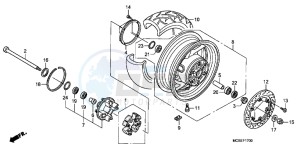 ST1300AE Pan Europoean - ST1300 UK - (E) drawing REAR WHEEL