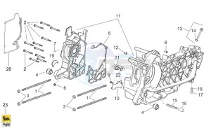 Scarabeo 250 Light e3 drawing Crankcase