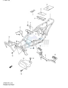 LT50 (P1) drawing FRAME - FOOTREST