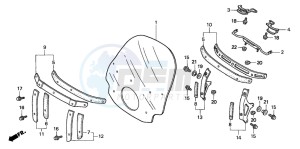 GL1500CT VALKYRIE drawing WIND SCREEN (GL1500CT)