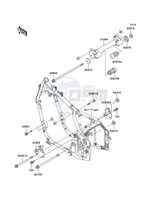 VN800 CLASSIC VN800-B10P GB XX (EU ME A(FRICA) drawing Engine Mount