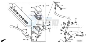 VT750C9 Europe Direct - (ED / MME) drawing FRONT BRAKE MASTER CYLINDER