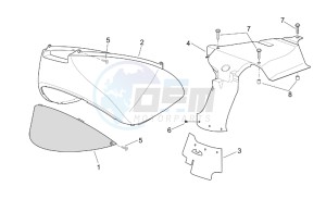 Scarabeo 125-150-200 (eng. Rotax) drawing Rear body I