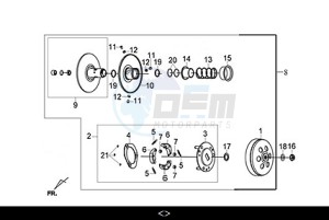 JOYRIDE 300 16" (LJ30W4-EU) (M3) drawing DRIVEN PULLEY ASSY