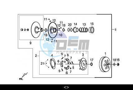 DRIVEN PULLEY ASSY