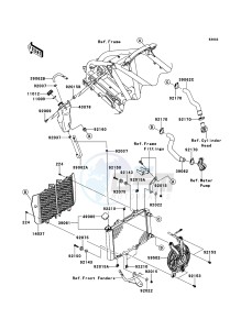 KFX450R KSF450B9F EU drawing Radiator