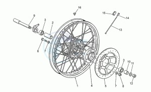 NTX 650 drawing Front wheel