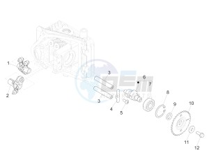 SPRINT 50 4T-3V E2 NOABS (NAFTA) drawing Rocking levers support unit