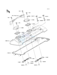 ZR 1000 B [Z1000 EUROPEAN] (B7F-B9F) B7F drawing CYLINDER HEAD COVER