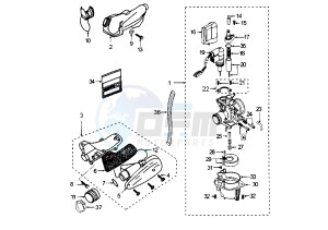 LOOXOR - 100 cc drawing CARBURETOR