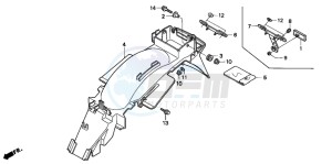 CB250 TWO FIFTY drawing REAR FENDER