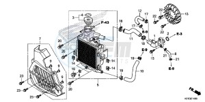 SH125DG SH125D E drawing RADIATOR