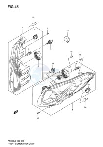 AN400 BURGMAN EU-UK drawing FRONT COMBINATION LAMP