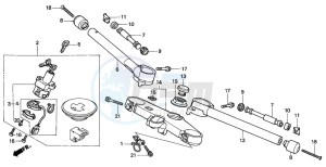 CBR600F2 drawing HANDLE PIPE/TOP BRIDGE