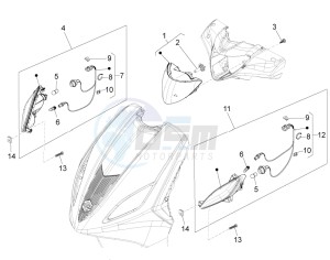 Fly 125 4t e3 (Vietnam) Vietnam drawing Head lamp - Turn signal lamps