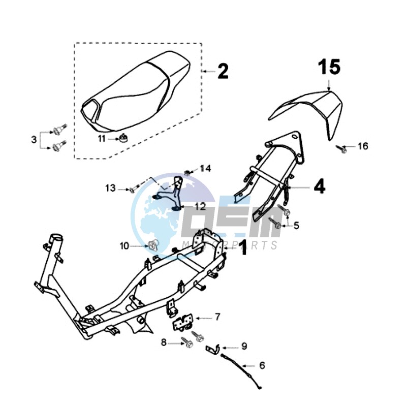 FRAME AND SADDLE