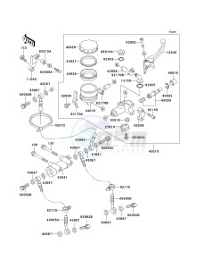 ZX 900 C [NINJA ZX-9R] (C1-C2) [NINJA ZX-9R] drawing FRONT MASTER CYLINDER