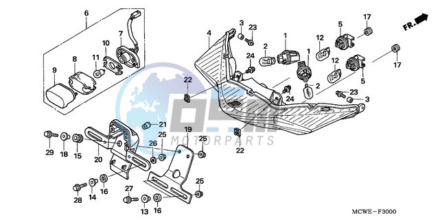 REAR COMBINATION LIGHT (E,ED,EK,F)