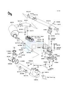 JET SKI 800 SX-R JS800A9F EU drawing Muffler(s)