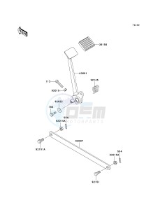 BN 125 A [ELIMINATOR 125] (A6F-A9F) A9F drawing BRAKE PEDAL_TORQUE LINK