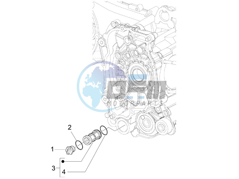 Flywheel magneto cover - Oil filter