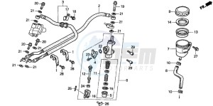 CB1100SF drawing RR. BRAKE MASTER CYLINDER