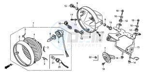 CB250 drawing HEADLIGHT