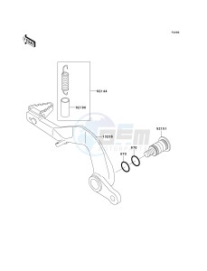 KX 100 A [KX100 MONSTER ENERGY] (A6F - A9FA) D7F drawing BRAKE PEDAL