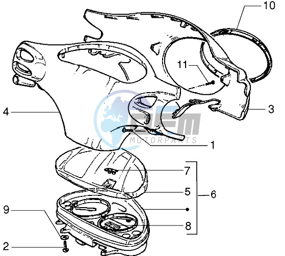 Speedometer Kms. - handlebar covers