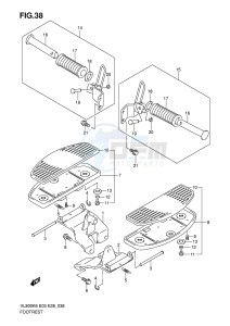 VL800 (E3-E28) VOLUSIA drawing FOOTREST (MODEL K6 K7 K8)