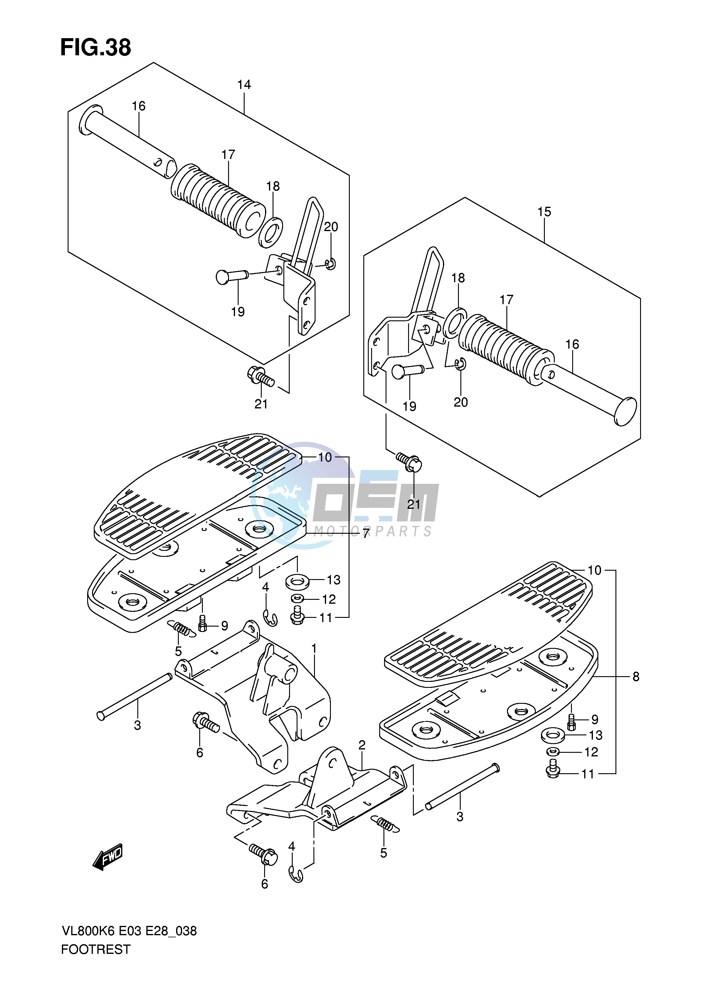 FOOTREST (MODEL K6 K7 K8)