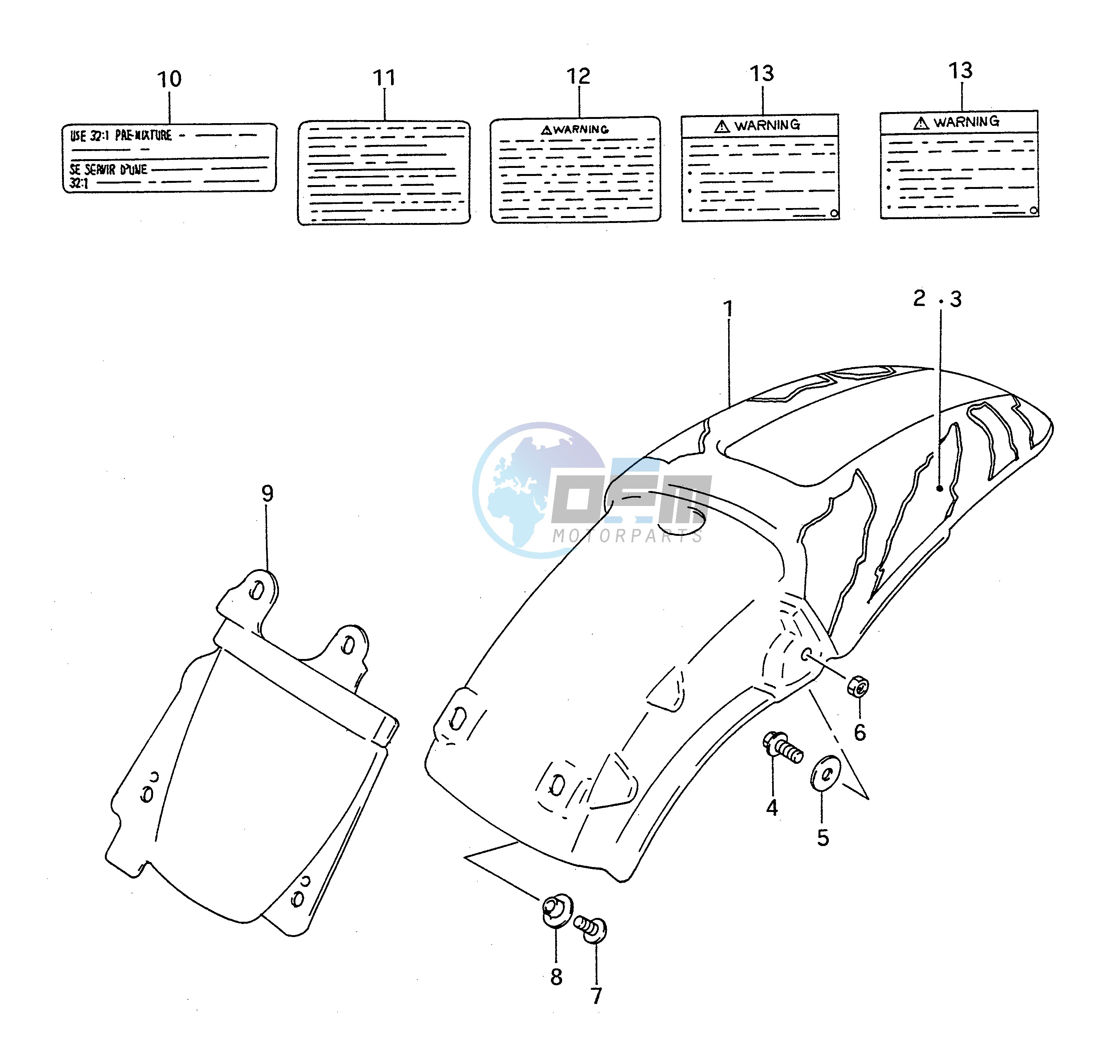 REAR FENDER (MODEL N)