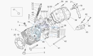 Breva V 850 IE IE drawing Cylinder head and valves