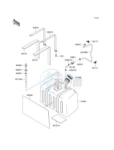 KRF 750 B [TERYX 750 4X4] (B8F) B8F drawing FUEL TANK