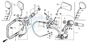 VTX1300S drawing HANDLE SWITCH/LEVER/CABLE