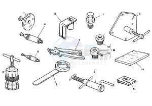 MITO EV 6 MARCE 125 drawing WORKSHOP SERVICE TOOLS