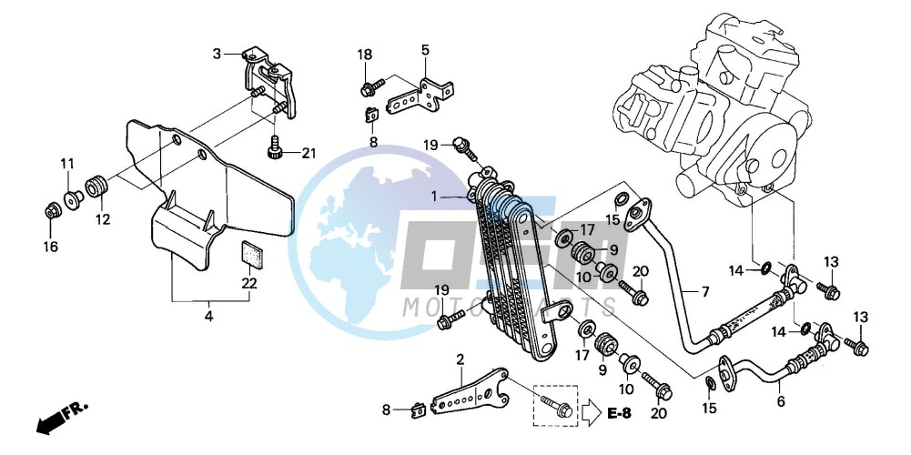 OIL COOLER (VTR1000SP2/3/ 4/5/6)