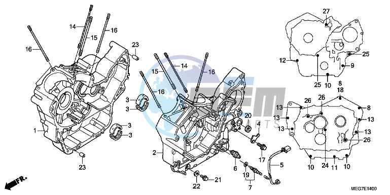 CRANKCASE (VT750C2B/ C2S/ CS/ C/ CA)