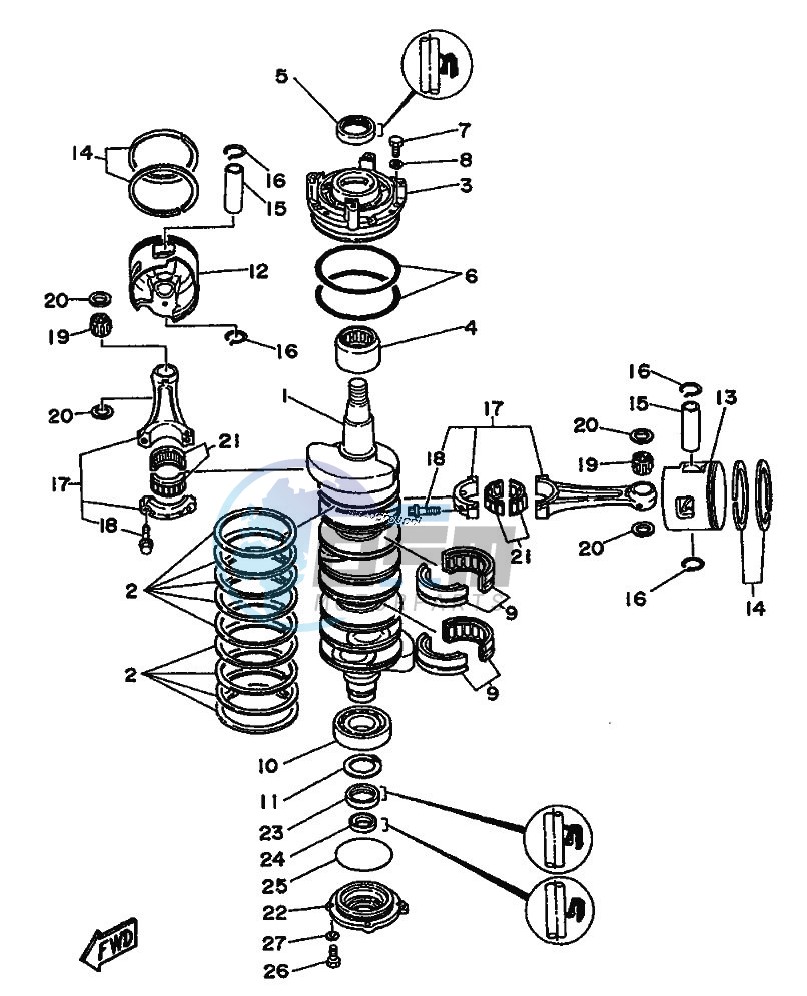 CRANKSHAFT--PISTON