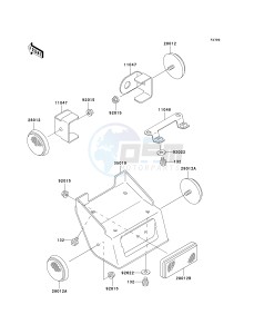 KLX300 A [KLX300R] (A10) A10 drawing REFLECTORS-- CN- -