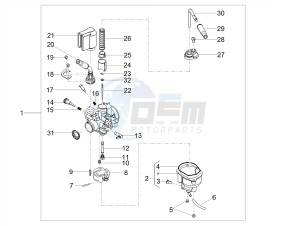 RCR 50 E4 (EMEA) drawing Carburettor Parts