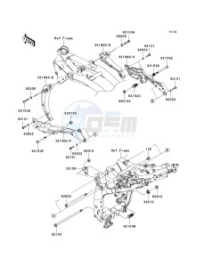 ZR 750 L [Z750 AU] (L7F-L8F) L8F drawing ENGINE MOUNT